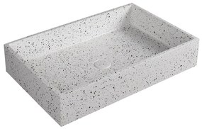 Lavabo D'Appoggio 60x39 Cm Con Piletta Di Scarico Karag "Dion" Stracciatella