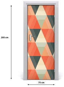 Adesivo per porta interna Sfondo geometrico 75x205 cm