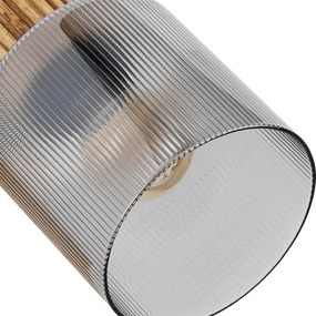 Brilagi - Faretto HYGGE 2xE14/15W/230V in legno di hevea, finitura fumé