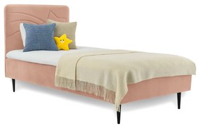 Letto rosa per bambini con contenitore 120x200 cm Star - Scandic