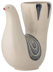 Vaso in gres dipinto a mano color crema (altezza 19 cm) Trudy - Bloomingville