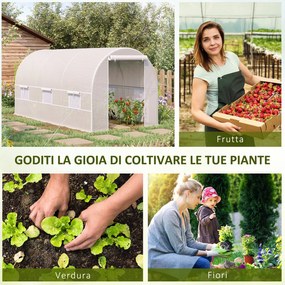 Serra da Giardino a Tunnel per Coltivazione Piante in PE 4x2x2 m...