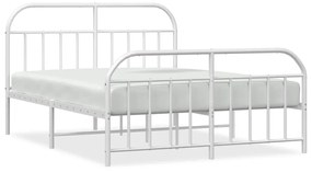 Giroletto con testiera e pediera metallo bianco 183x213 cm