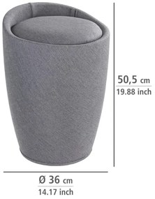 WENKO 22448100 - Sgabello CANDY 36x50,5 cm grigio/nero