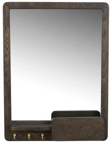 Specchio da parete con mensola con cornice in legno 45x60 cm Inverness - Rowico