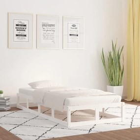 Giroletto Bianco 90x190 Cm Single İn Legno Massello /