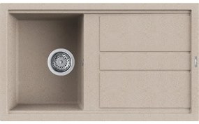 Lavello sopratop 1 vasca in quarzo avena ELLECI L 86 x L 51 cm