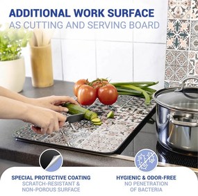 Set di 2 coperchi in vetro per fornello Universal Tile - Wenko