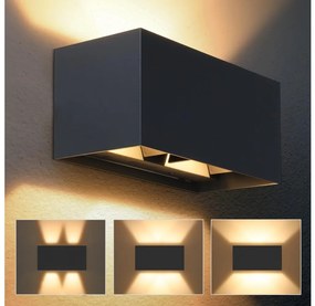 Brilagi - DOUBLE CUBE Lampada da parete a LED per esterni LED/12W/230V antracite IP65