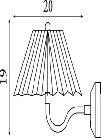 Searchlight 23310GO - Lampada da parete dimmerabile a LED DANISH/1,5W/230V