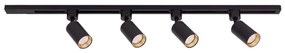 Faretto per sistema a binario TRACER 4xGU10/10W/230V 1 m nero