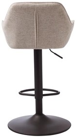 Sgabello da bar beige imbottito con altezza regolabile/con braccioli (altezza della seduta 65 cm) Nolan – Unique Furniture