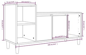 Mobile per TV Rovere Sonoma 100x35x55 cm Legno Multistrato