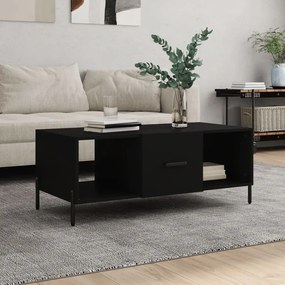 Tavolino Da Salotto Nero 102x50x40 Cm İn Legno Multistrato /