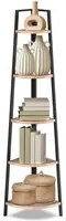 Scaffale Angolare 5 Livelli Industrial Libreria Unit di Mensole 34x34x163 cm