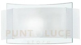 Applique a parete righe bianca 1 luce attacco e27 33x8x16,5cm con d...