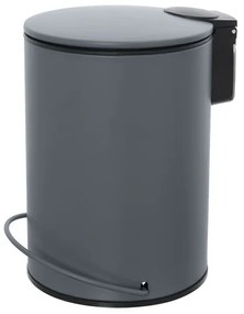 Pattumiera in acciaio 3 litri grigio soft-close con secchio estraibile Spring