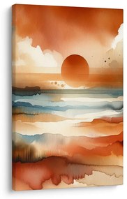 Quadro su tela – Cielo rosso sopra il mare