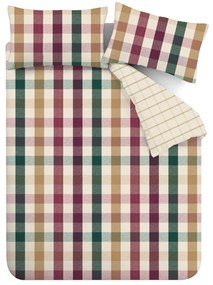 Biancheria per letto matrimoniale 200x200 cm Autumn Check - Catherine Lansfield
