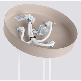 Lampadario grigio tortora in metallo ø 19,5 cm Gleam – Sollux