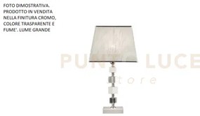 Lume/g livia lume 1 luce fume'- trasparente e cromo attacco e27 con...