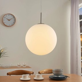Lampada a sospensione in vetro Rhona Lindby, dimmerabile, Bianco / Opale, Soggiorno / Sala da pranzo, Vetro, Moderno, Lampada a sospensione