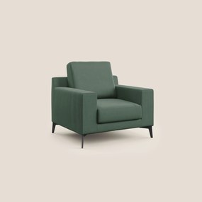 Prestige poltroncina moderna in microfibra smacchiabile T11 verde