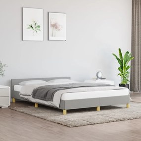 Giroletto Senza Materasso Grigio Chiaro 140x190 Cm Tessuto /