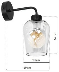 Applique SANTIAGO 1xE27/60W/230V limpida