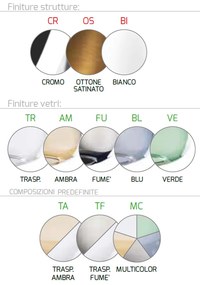 Sospensione Contemp Tonda Kona Metallo Croom Vetro Multicolor 5 Luci E27