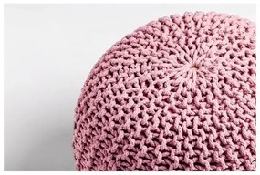 Poggiapiedi rosa con rivestimento in lavorato a maglia Jagger – Bonami Essentials