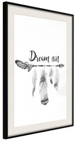 Poster  Dreamer  Cornice Quadri Cornice nera con pass-partout, Larghezza x Altezza Home decor 30x45