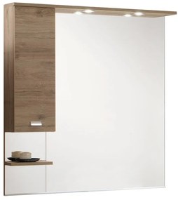 Specchio con illuminazione integrata bagno rettangolare Rimini H 108 x P 18.5 cm