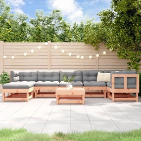 Set salotto da giardino 8 pz in legno massello di douglas