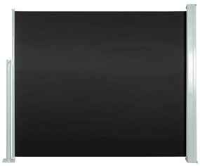 Tenda Da Sole Laterale Retrattile 120 X 300 Cm Nera /