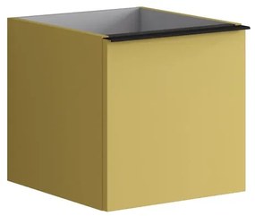 Mobile da bagno sotto lavabo Pixel giallo L 40 x H 40 x P 45.5 cm 2 cassetti, lavabo non incluso