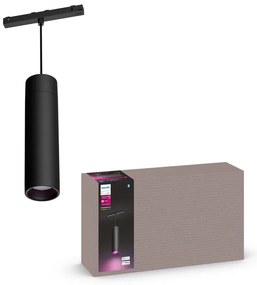 Sospensione per binario Hue Perifo Cilindro Sospensione Nero nero LED 5 W