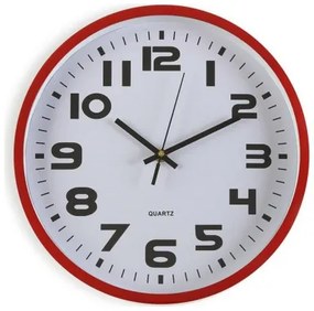 Orologio da Parete Versa Rosso Plastica 4,2 x 30,5 x 30,5 cm