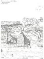 Isidore Leroy Carta da parati panoramica Vallee du Rift Grisaille - Panel B