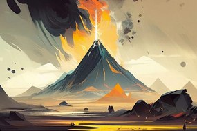Stampa su tela – Vulcano attivo