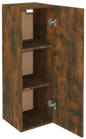 Mobile tv rovere fumo 30,5x30x90 cm in legno ingegnerizzato