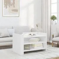 Tavolino da Salotto Bianco 80x50x50 cm in Legno Multistrato 848339