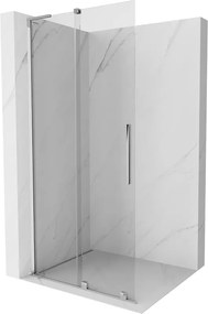 Mexen Velar L Parete doccia scorrevole Walk-in 100 x 200 cm, trasparente 8 mm, cromo - 871-100-003-03-01