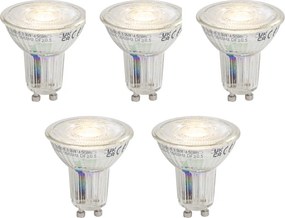 Set di 5 Lampadine LED GU10 Dimmerabili 3.9W 450 lm 3000K Lunga Durata