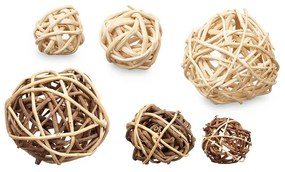 Set di palline decorative Marrone Bianco (12 Unità)