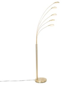 Lampada da terra di design in ottone con LED 5 luci - Sixties Trento