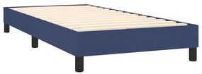 Letto a molle con materasso e led blu 90x190 cm in tessuto