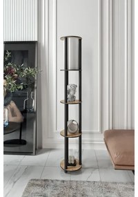 Lampada da terra con ripiani 1xE27/40W/230V 150 cm nero/marrone