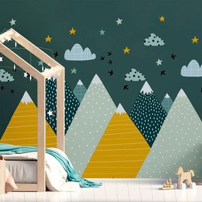 Adesivo murale Bambino gigante Adesivo montagne scandinave Ziska - Ambiance