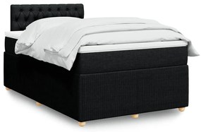 Giroletto A Molle Con Materasso Nero 120x190 Cm İn Tessuto /